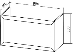 Бриклаер Мебель для ванной Берлин 100 оникс серый с белой ручкой – фотография-22